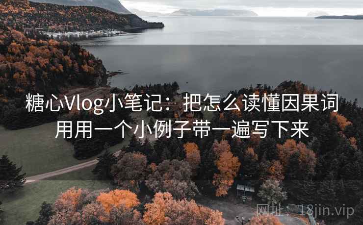 糖心Vlog小笔记：把怎么读懂因果词用用一个小例子带一遍写下来